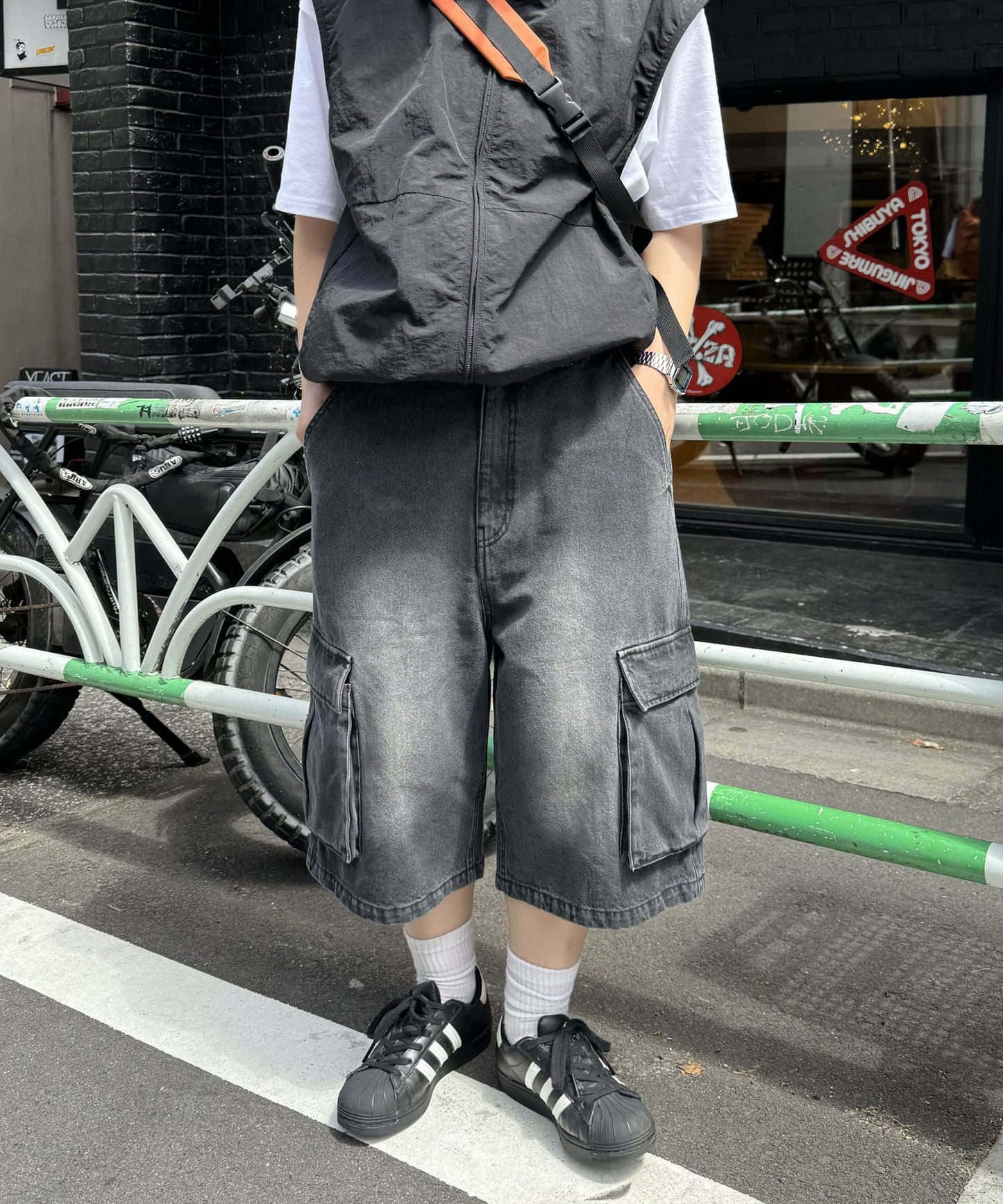 【UNISEX】半身貨物褲