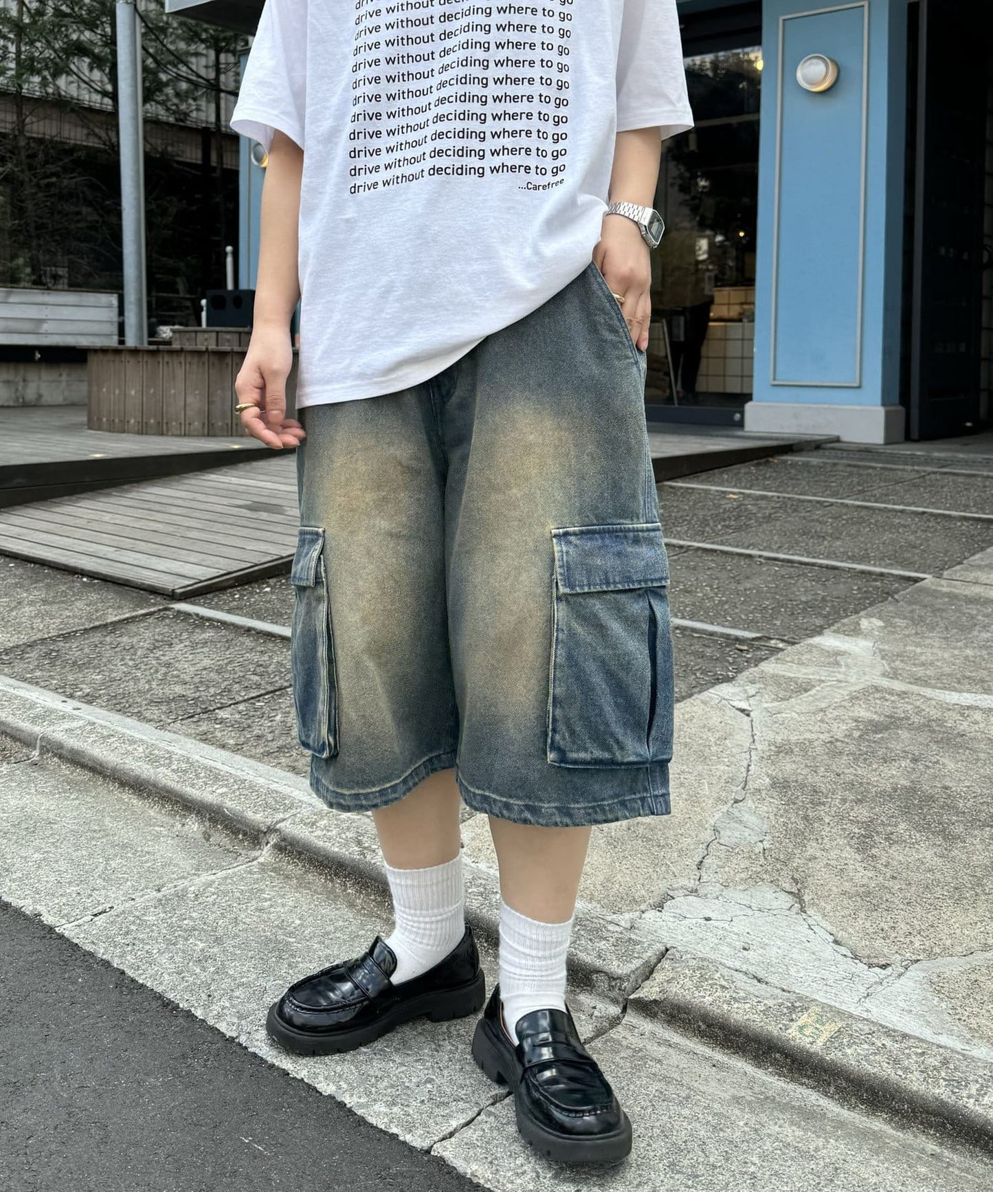 【UNISEX】半身貨物褲