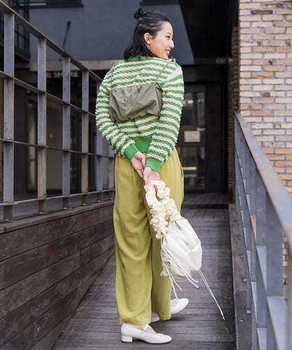 2way 透視 邊框 針織開衫