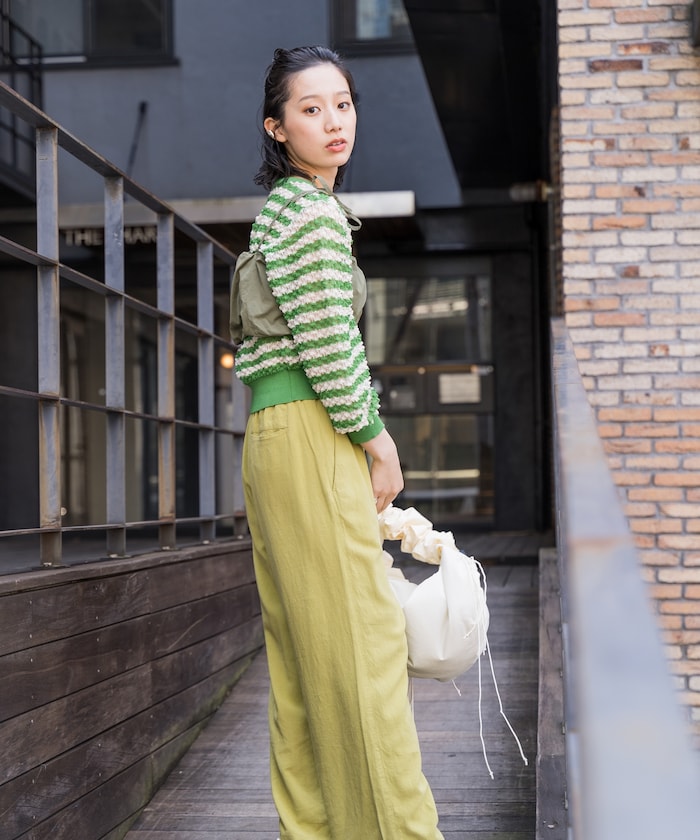 2way 透視 邊框 針織開衫