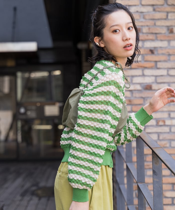 2way 透視 邊框 針織開衫