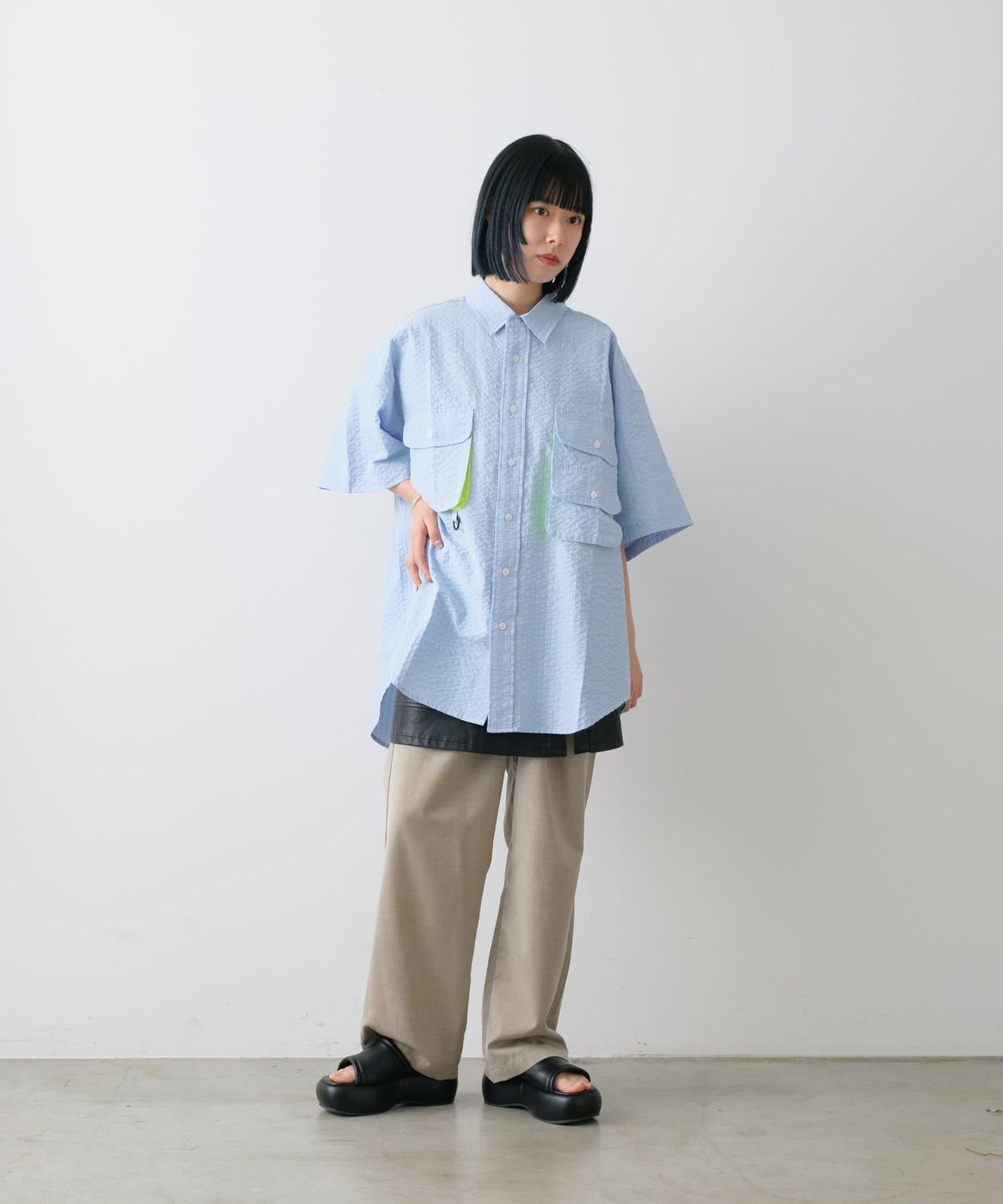 【WHIMSIC】短袖釣魚襯衫