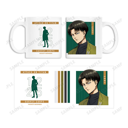 《進擊的巨人》描繪插圖 利威 相似造型版 馬克杯