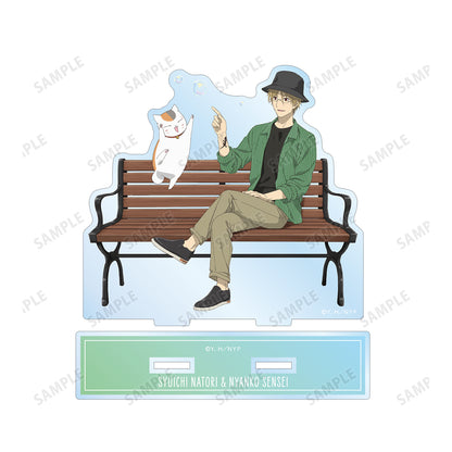 《夏目友人帳》描繪插圖 名取週一＆貓老師 泡泡玩偶版 大號亞克力立牌