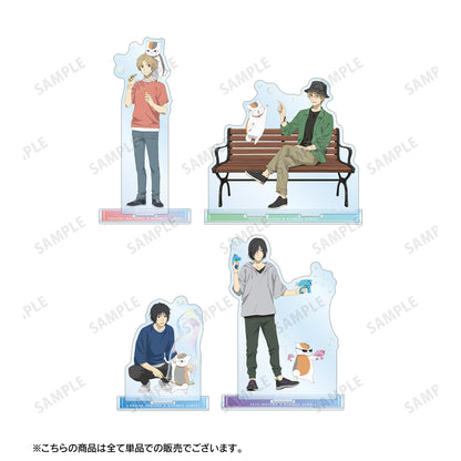 《夏目友人帳》描繪插圖 名取週一＆貓老師 泡泡玩偶版 大號亞克力立牌