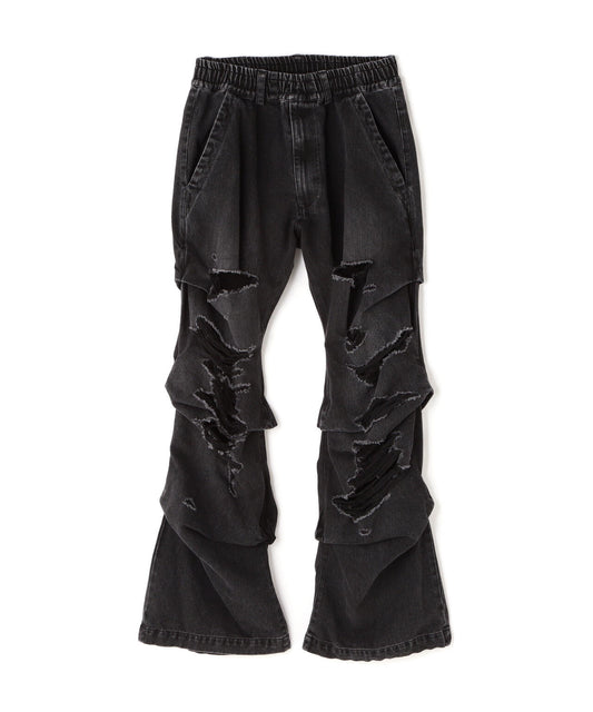 A.F ARTEFACT/VINTAGE TUCK BUGGY PANT/CRUSH