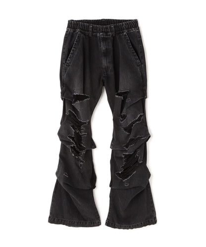 A.F ARTEFACT/VINTAGE TUCK BUGGY PANT/CRUSH