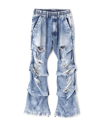 A.F ARTEFACT/VINTAGE TUCK BUGGY PANT/CRUSH