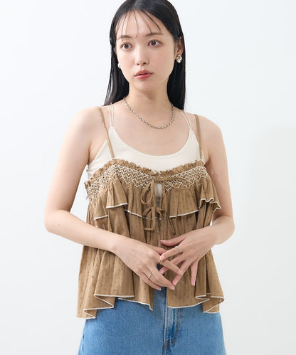 印度 荷葉邊吊帶背心