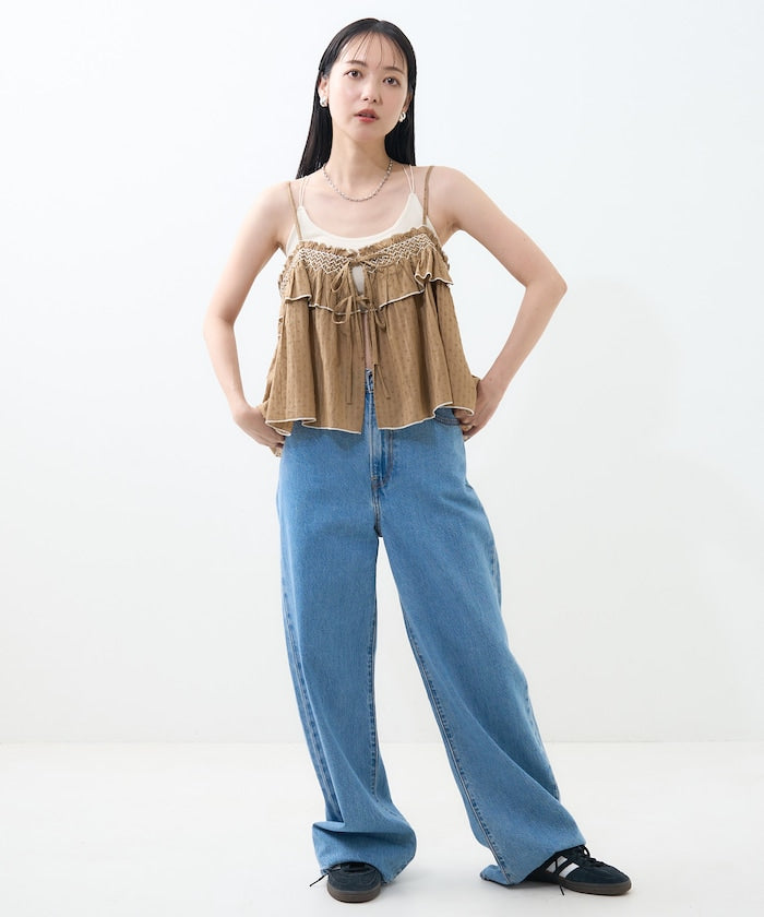 印度 荷葉邊吊帶背心