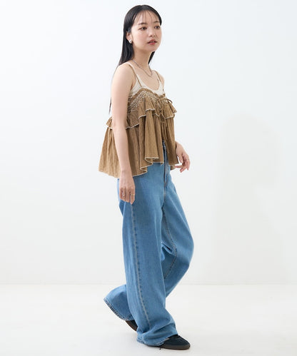 印度 荷葉邊吊帶背心