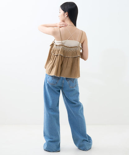 印度 荷葉邊吊帶背心