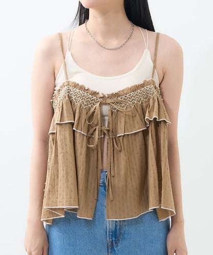印度 荷葉邊吊帶背心