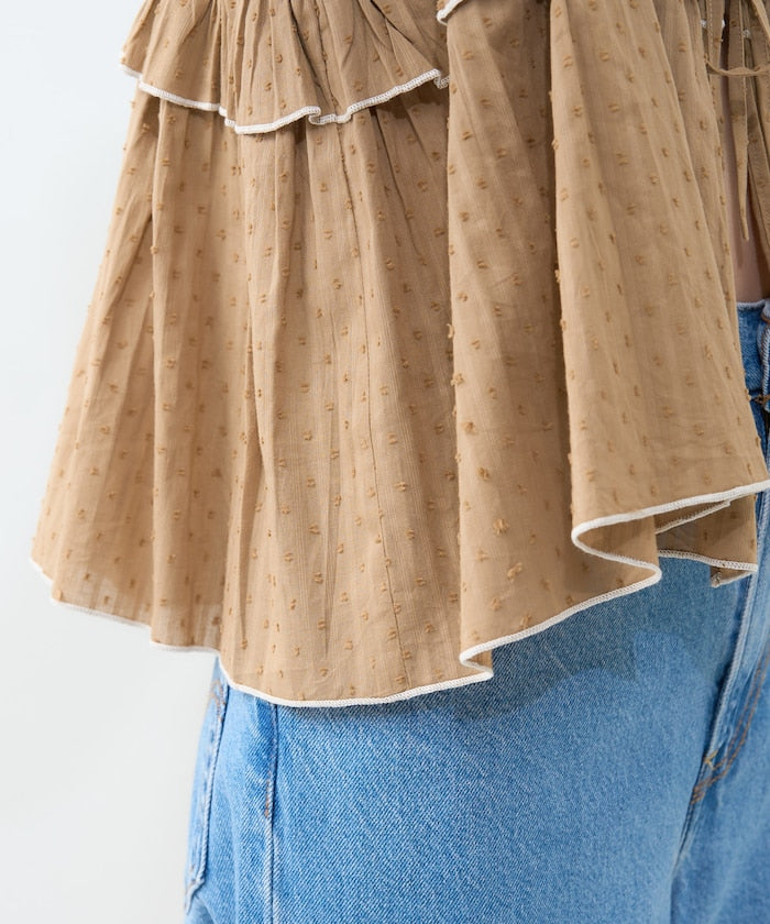 印度 荷葉邊吊帶背心