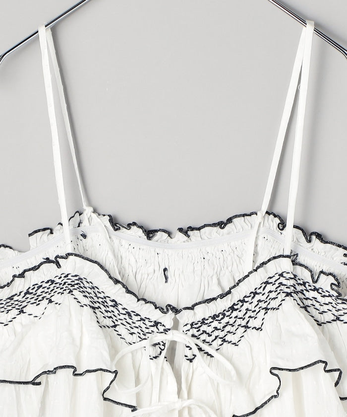 印度 荷葉邊吊帶背心