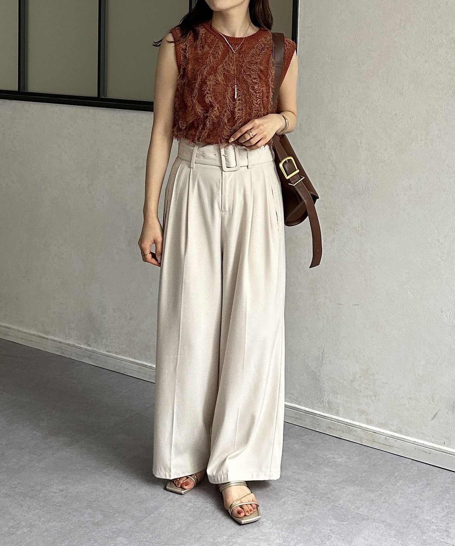 流蘇無袖針織衫