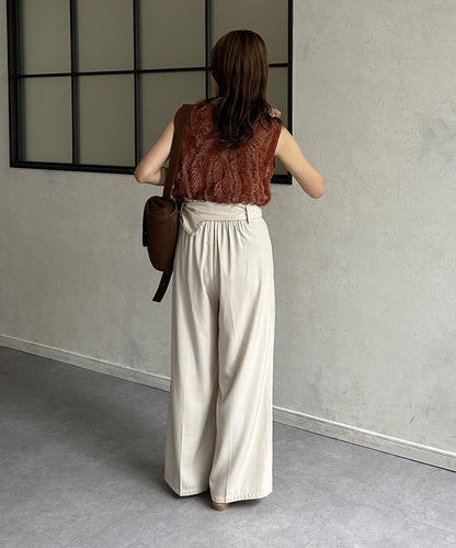 流蘇無袖針織衫