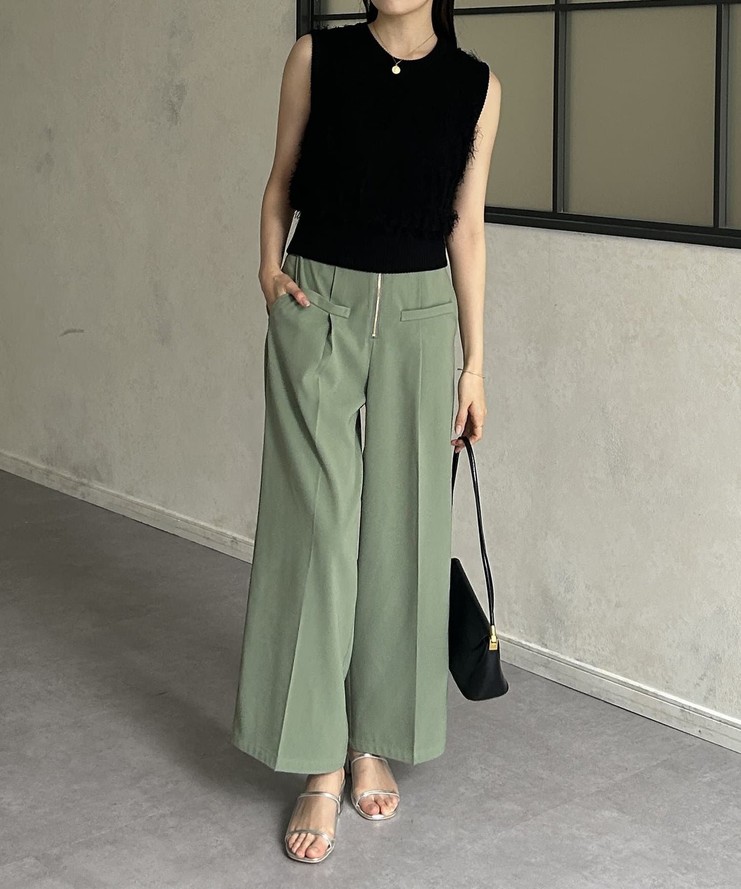 流蘇無袖針織衫