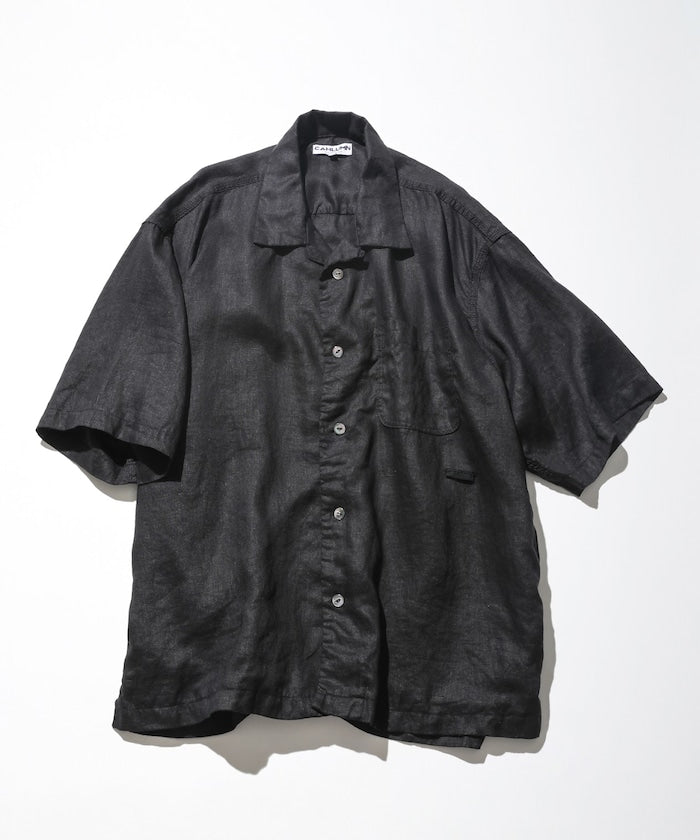 Linen Open Collar Shirt