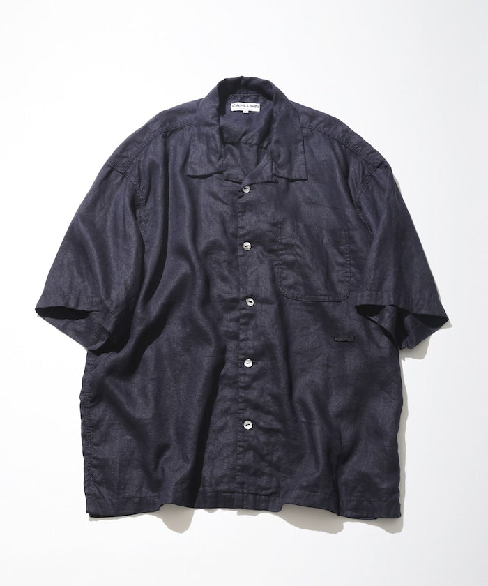 Linen Open Collar Shirt