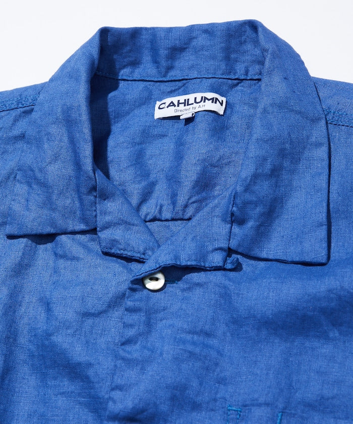 Linen Open Collar Shirt
