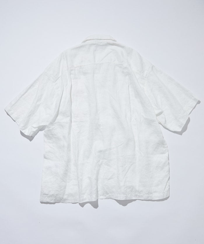 Linen Open Collar Shirt