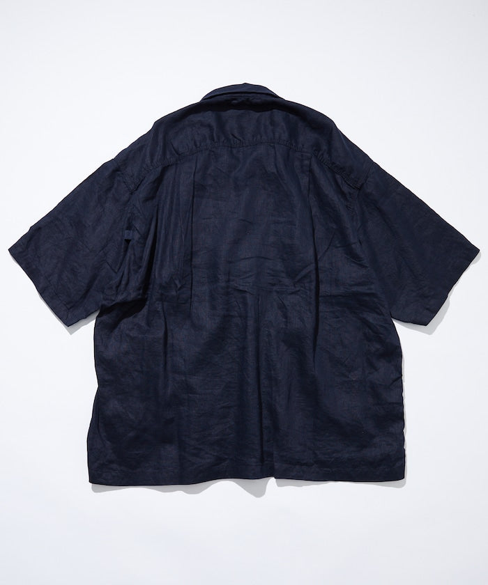 Linen Open Collar Shirt