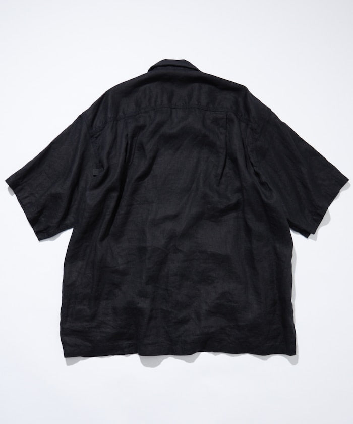Linen Open Collar Shirt