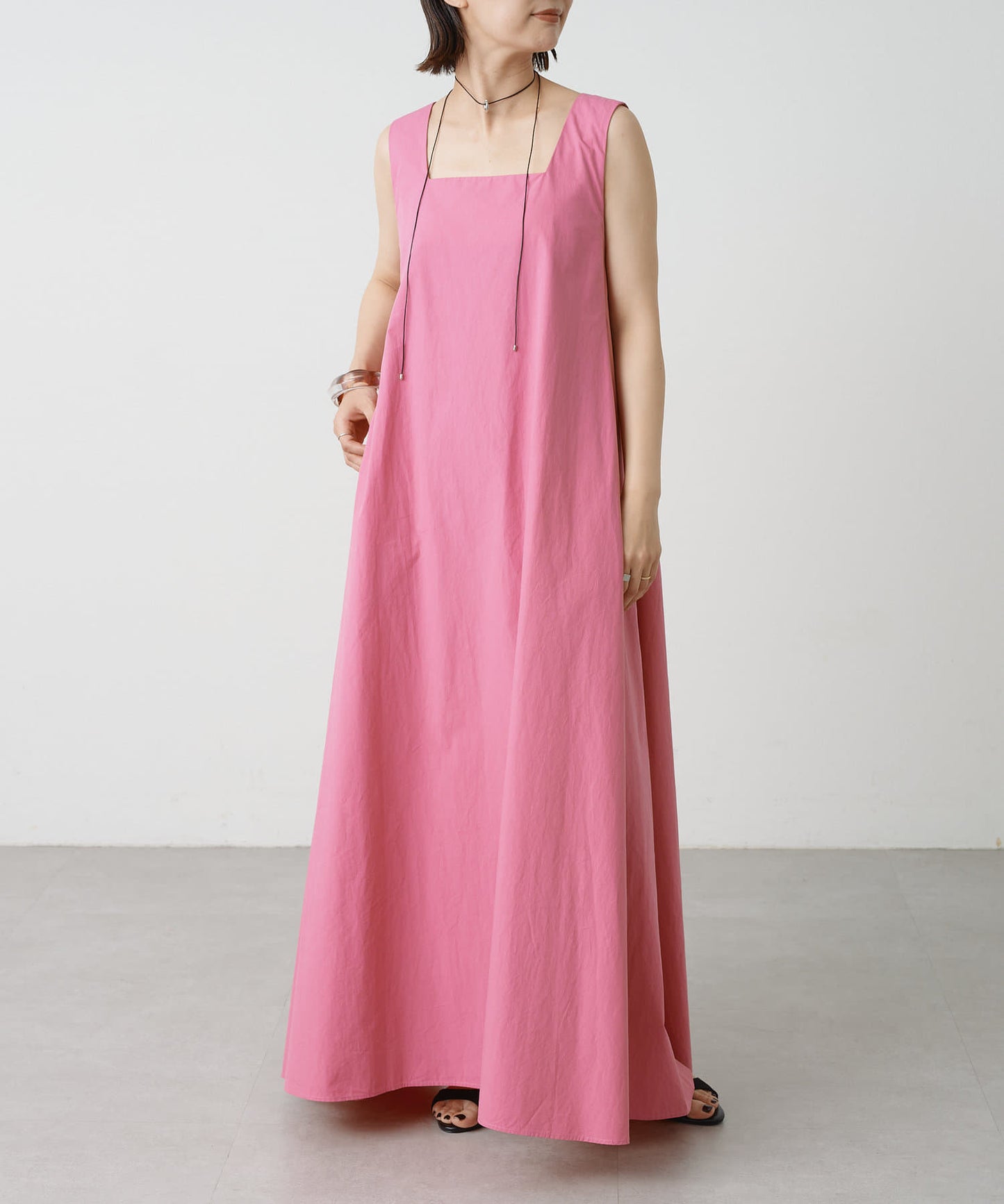 2WAY無袖方形連衣裙