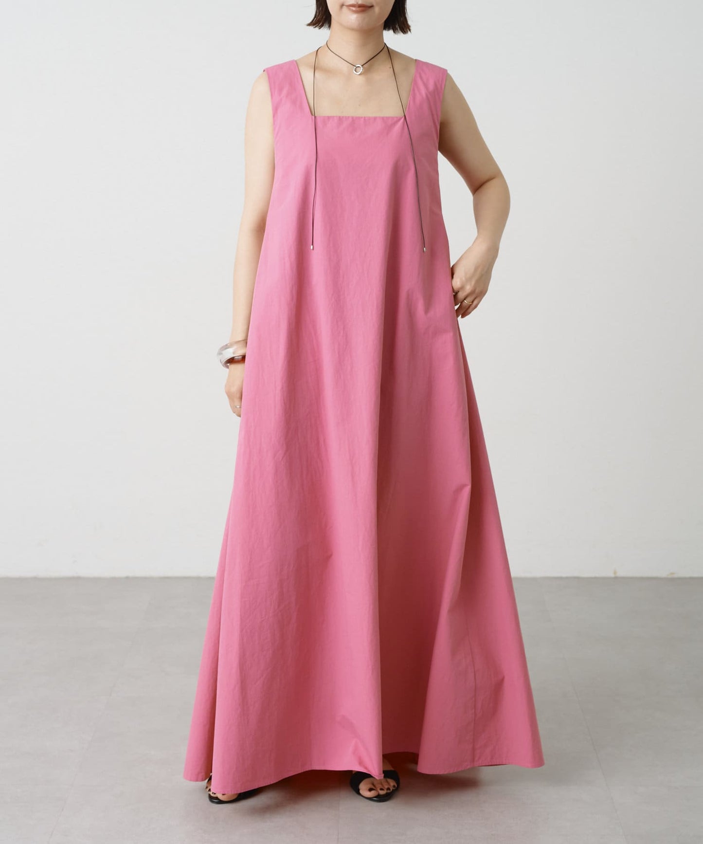 2WAY無袖方形連衣裙