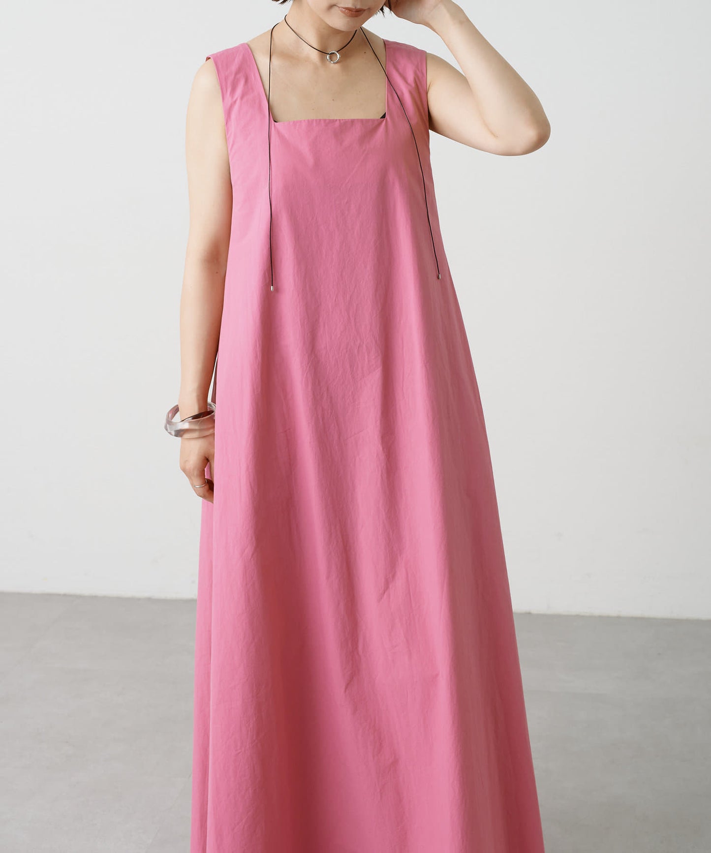 2WAY無袖方形連衣裙