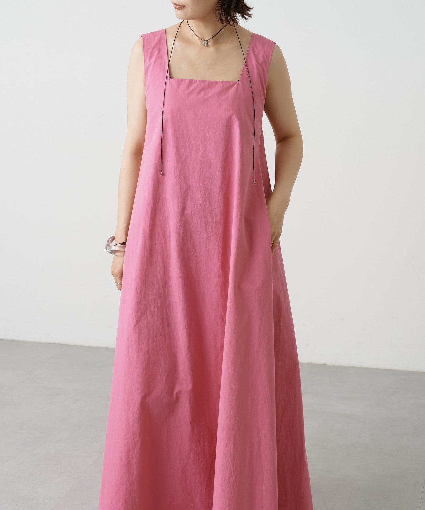 2WAY無袖方形連衣裙