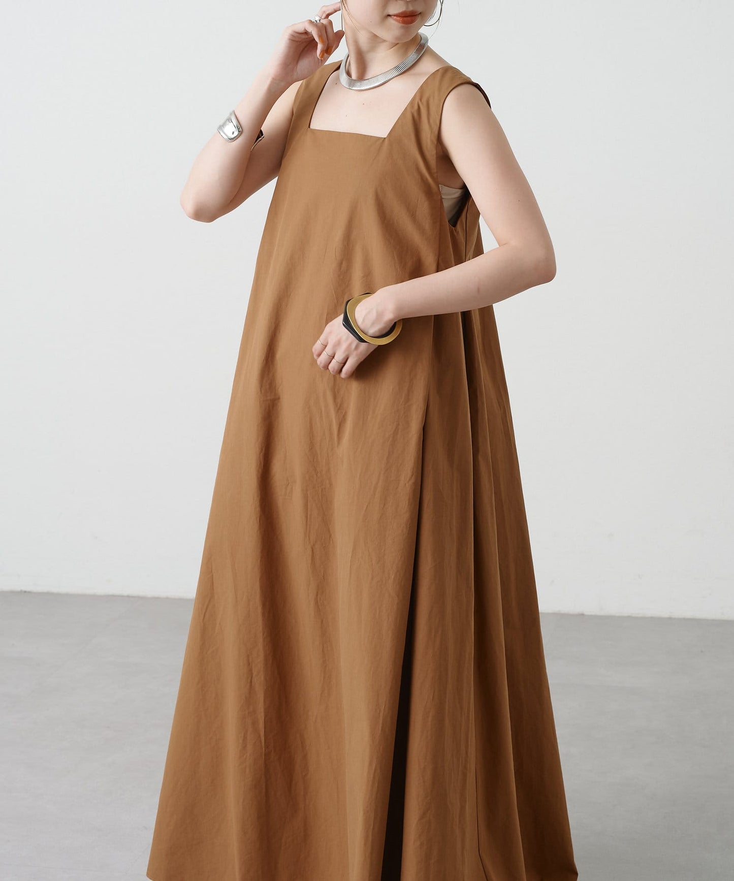 2WAY無袖方形連衣裙