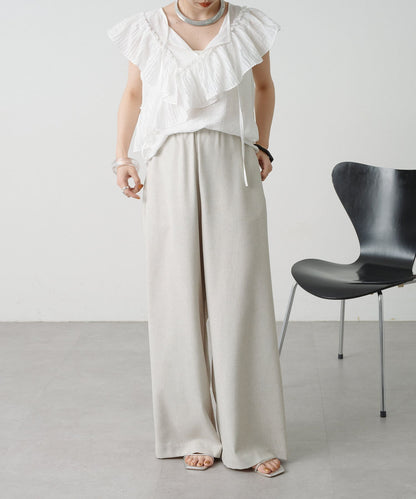 2WAY單肩露肩荷葉邊上衣