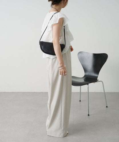 2WAY單肩露肩荷葉邊上衣