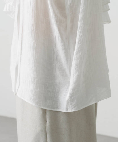 2WAY單肩露肩荷葉邊上衣