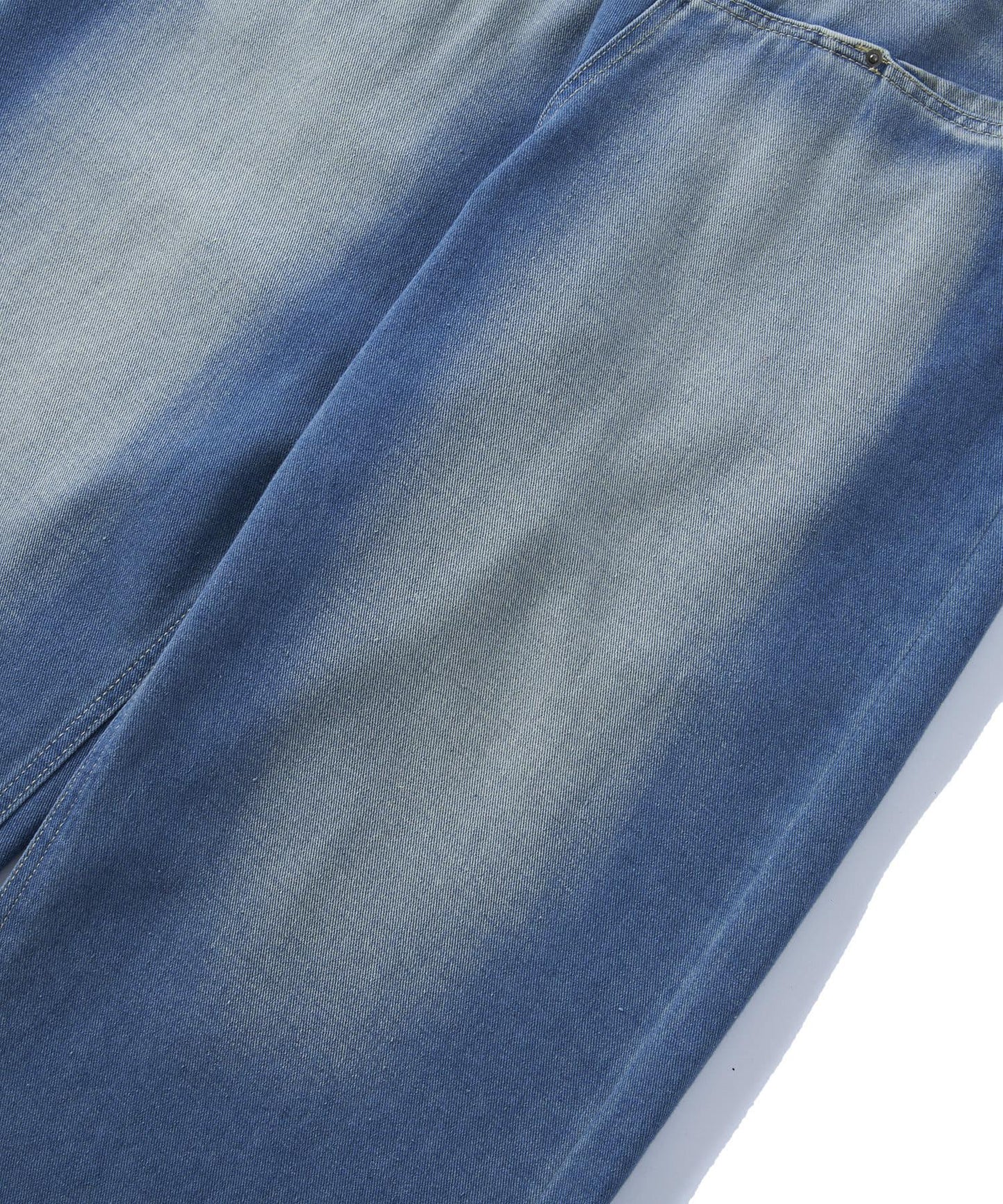 斜口袋爆破寬鬆牛仔褲