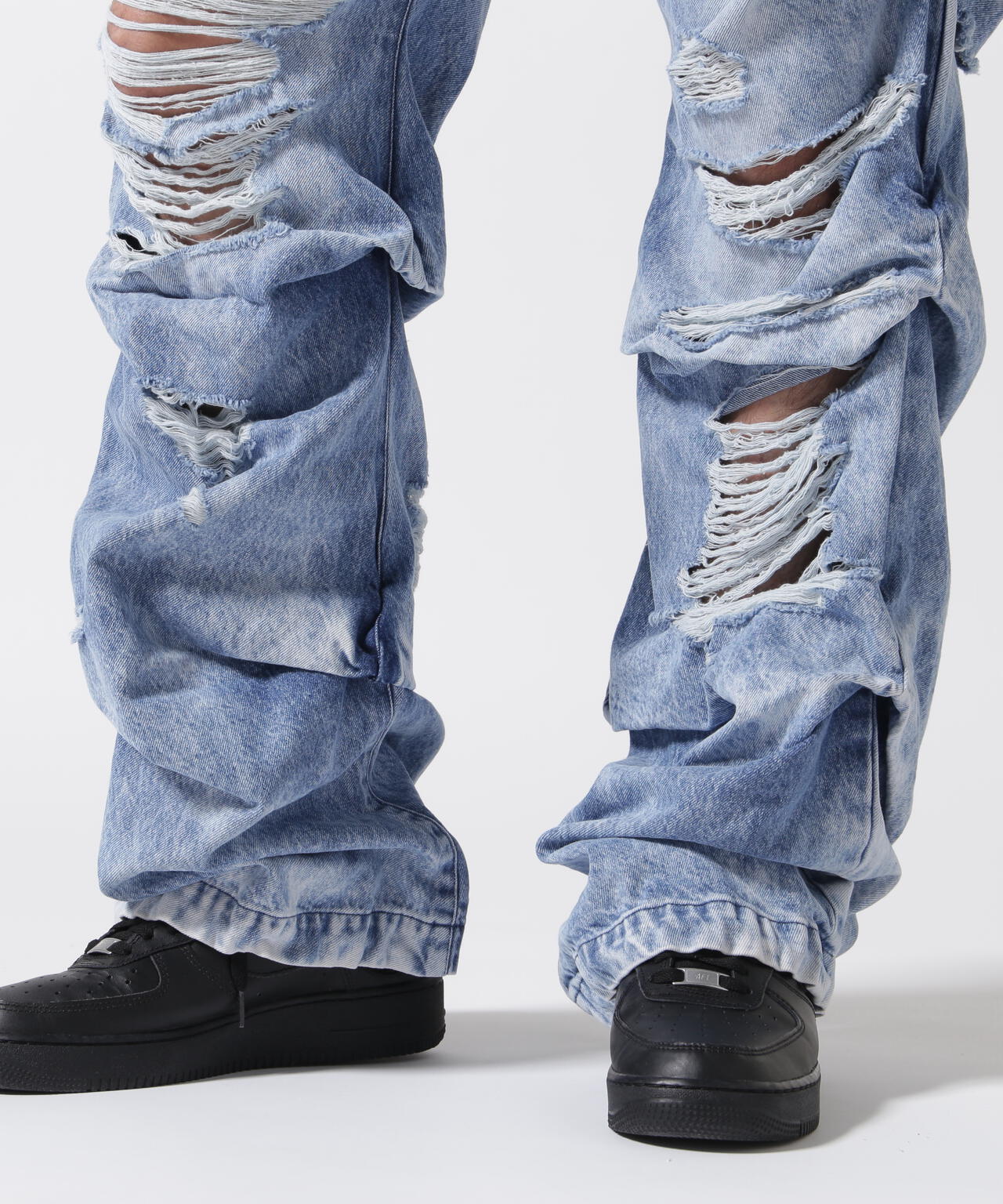 A.F ARTEFACT/VINTAGE TUCK BUGGY PANT/CRUSH