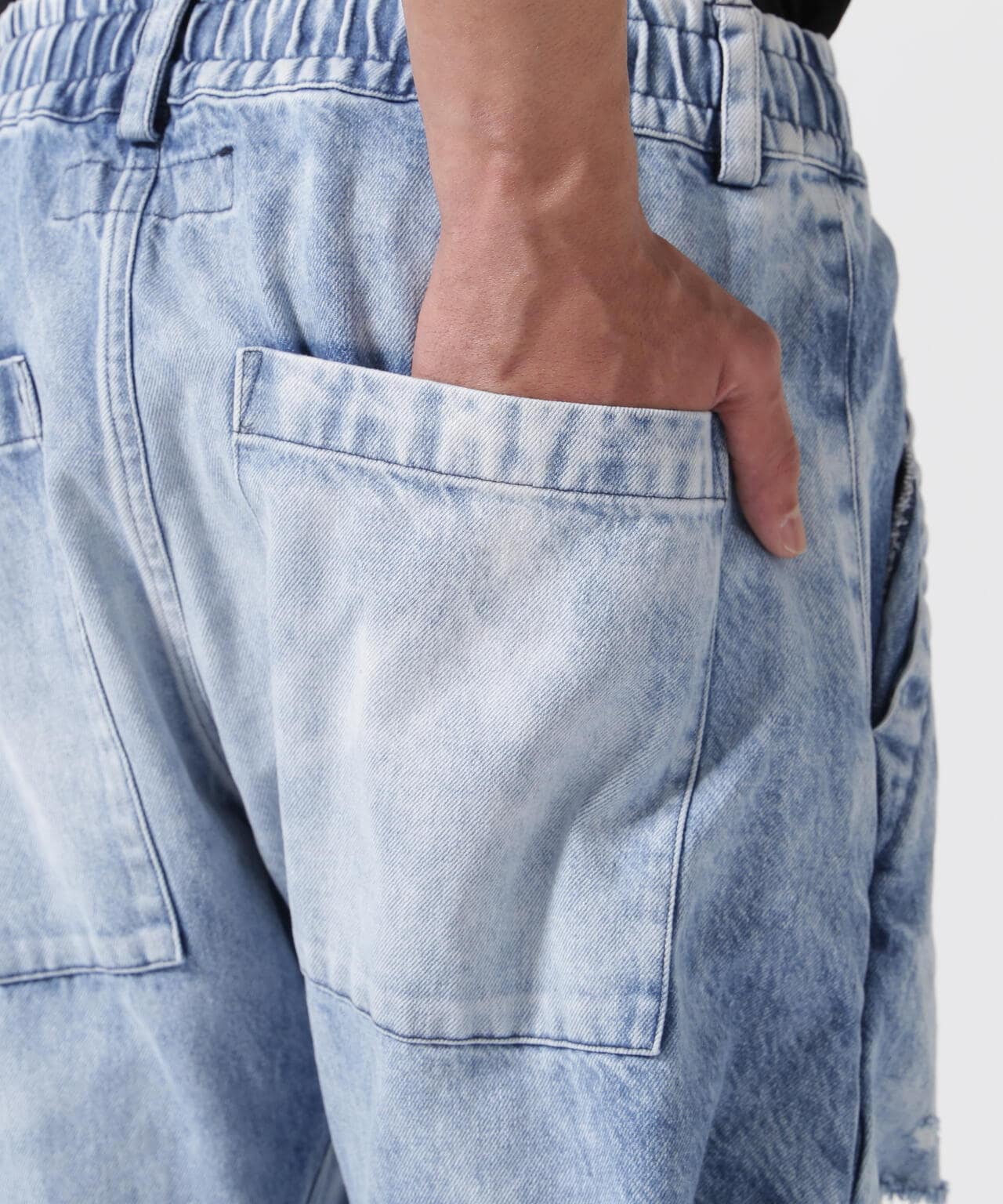 A.F ARTEFACT/VINTAGE TUCK BUGGY PANT/CRUSH