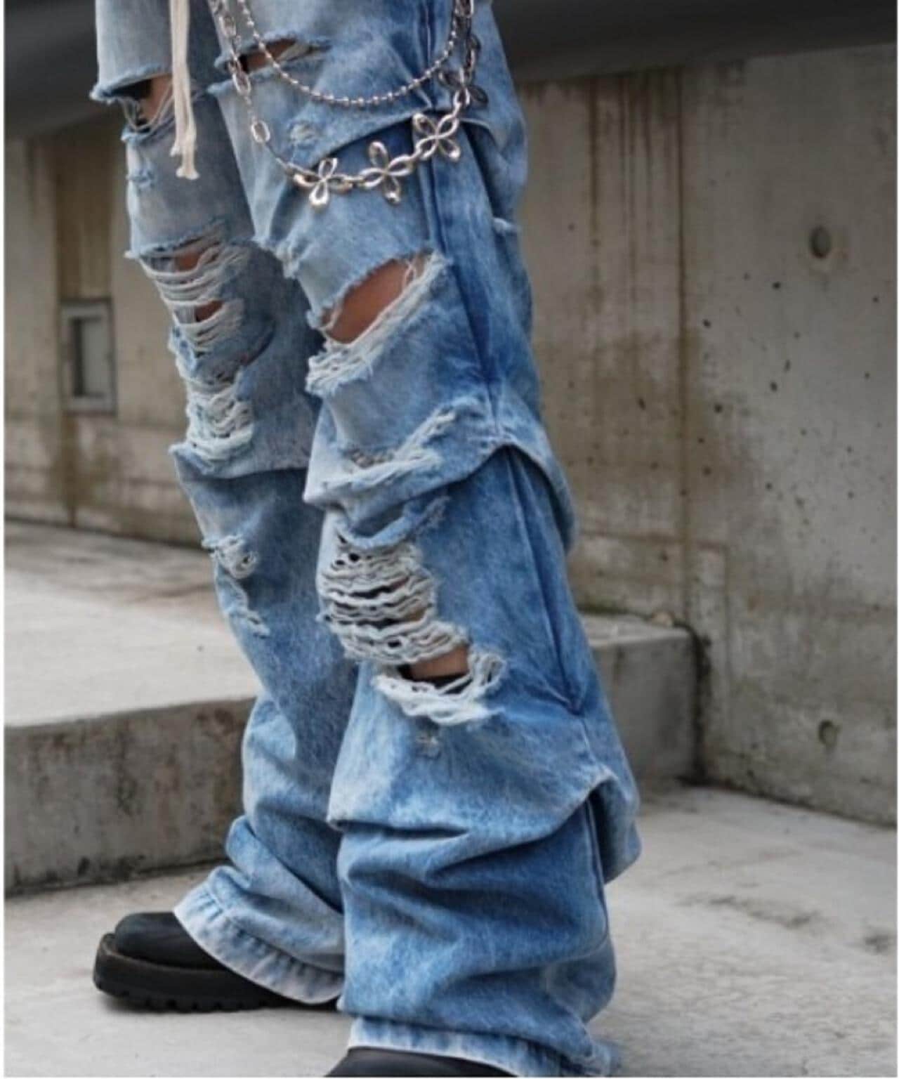 A.F ARTEFACT/VINTAGE TUCK BUGGY PANT/CRUSH