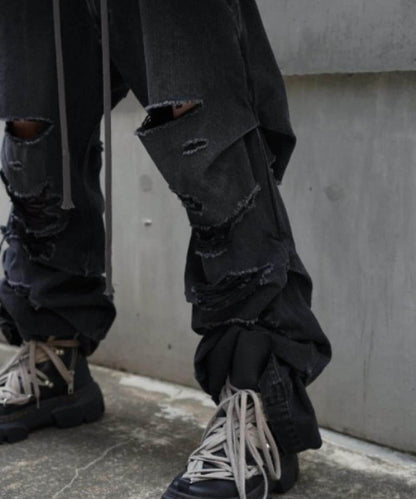 A.F ARTEFACT/VINTAGE TUCK BUGGY PANT/CRUSH