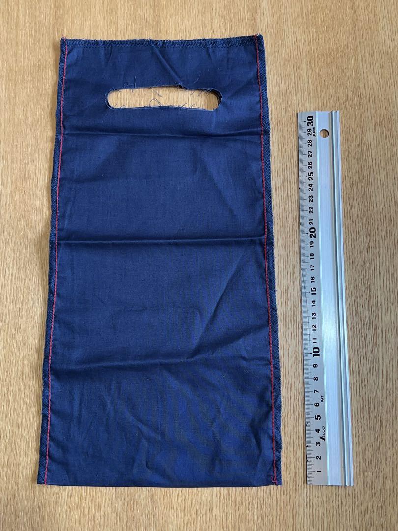 45rpm 風呂敷生地ショッパー　/ネイビー3枚 (新品、未使用)