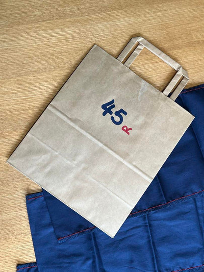 45rpm 風呂敷生地ショッパー　/ネイビー3枚 (新品、未使用)