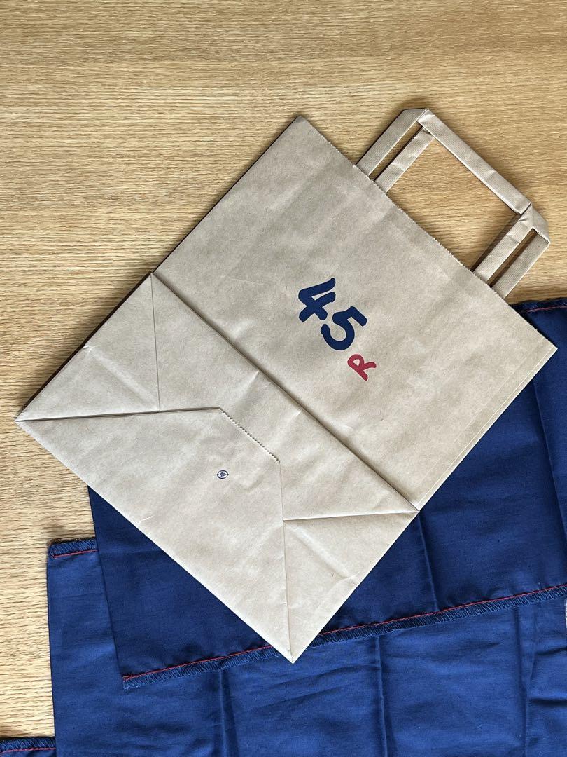 45rpm 風呂敷生地ショッパー　/ネイビー3枚 (新品、未使用)