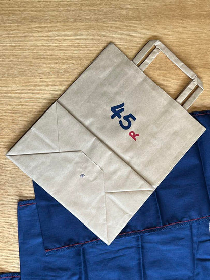 45rpm 風呂敷生地ショッパー　/ネイビー3枚 (新品、未使用)