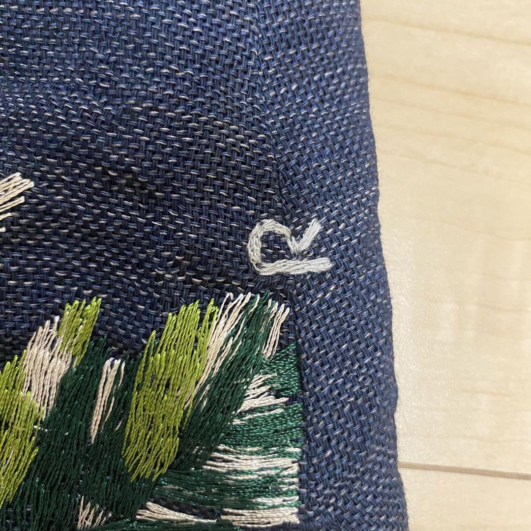 45R ギマアロハ刺繍キャミソール (インディゴ) チュニック ギマツイード (新品、未使用)