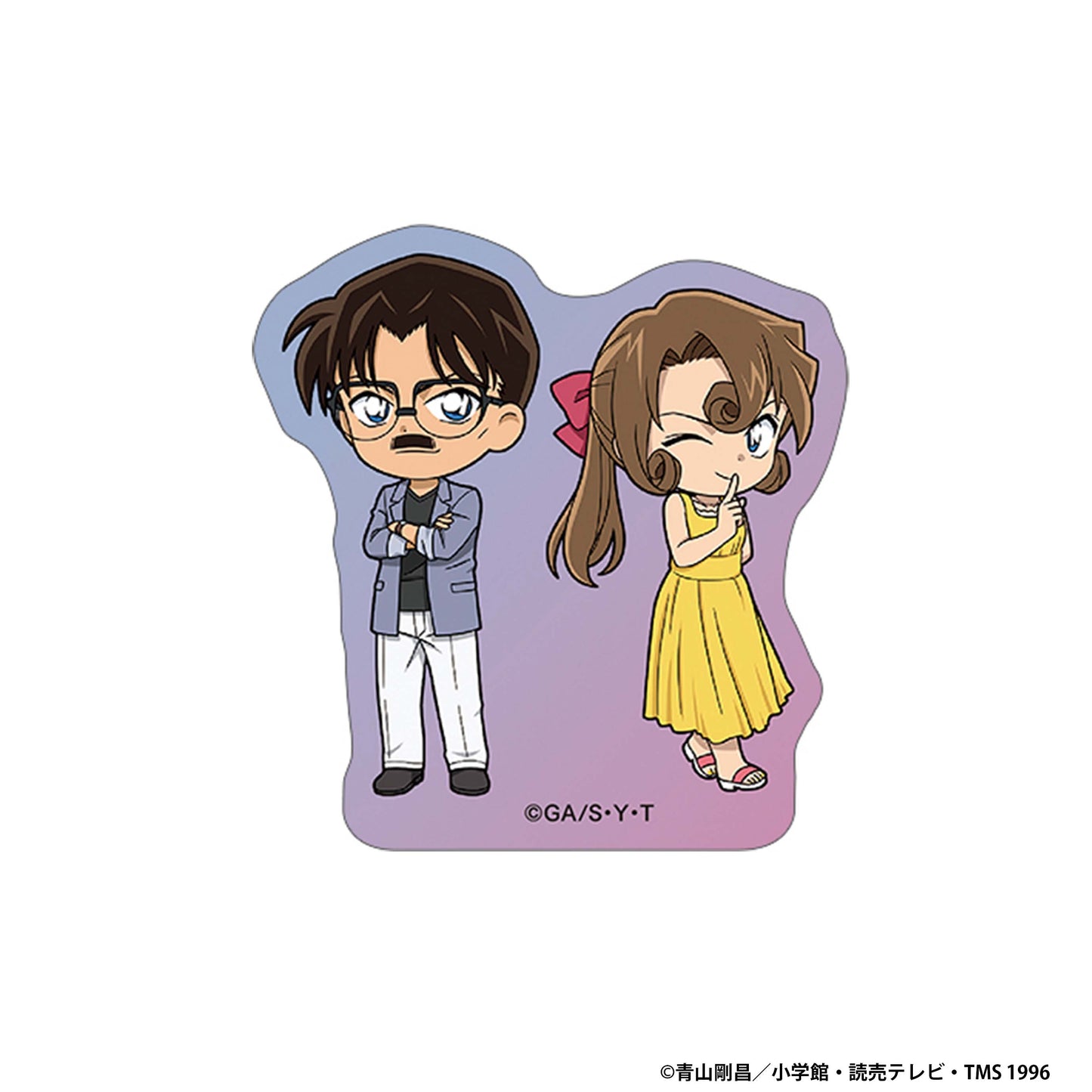 《名偵探柯南》_貼紙／工藤優作＆工藤有希子