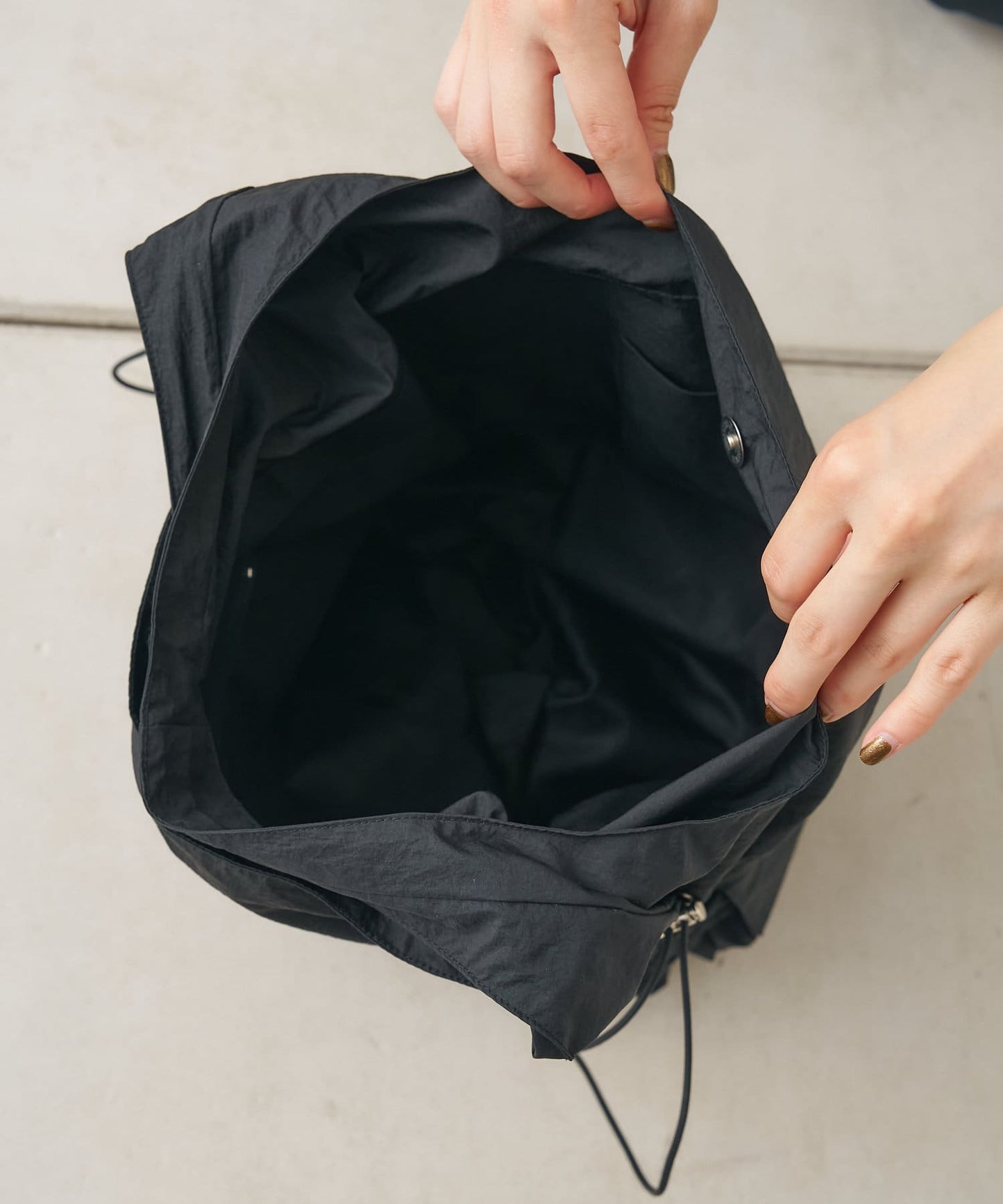 尼龍側拉鬆緊手提袋