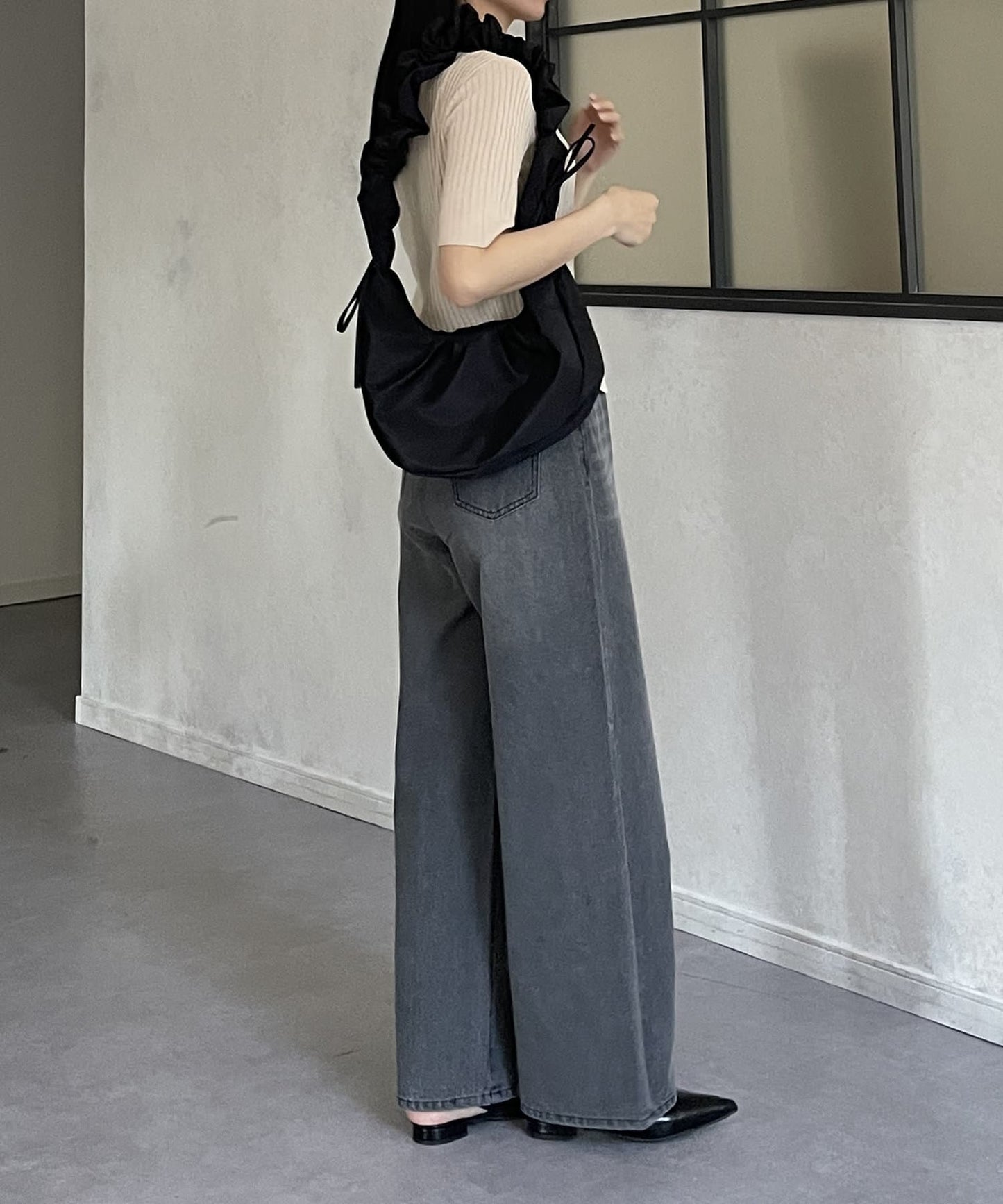 手柄收褶尼龍包