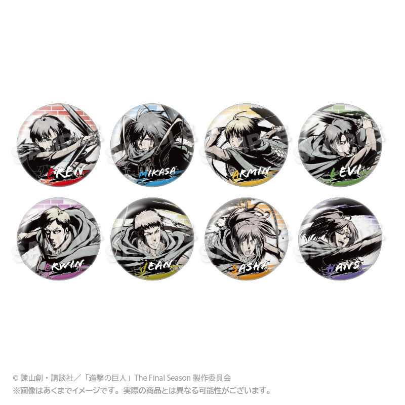 《進擊的巨人》-墨畫風稍大鐵罐徽章 艾倫